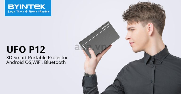 Máy chiếu Mini Byintek P12 Tích hợp pin , FHD - Ánh Phát
